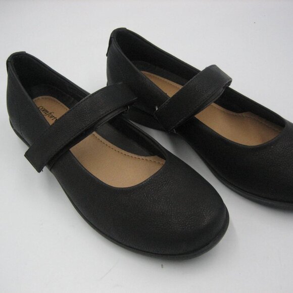 Comfortview Shoes Women's 9 The Carla Mary Jane Flat Black NEW w/ BOX - Picture 4 of 10